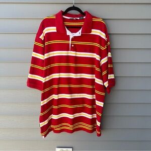 Sean John Striped Polo Shirt Men’s XXXL Red Yellow White